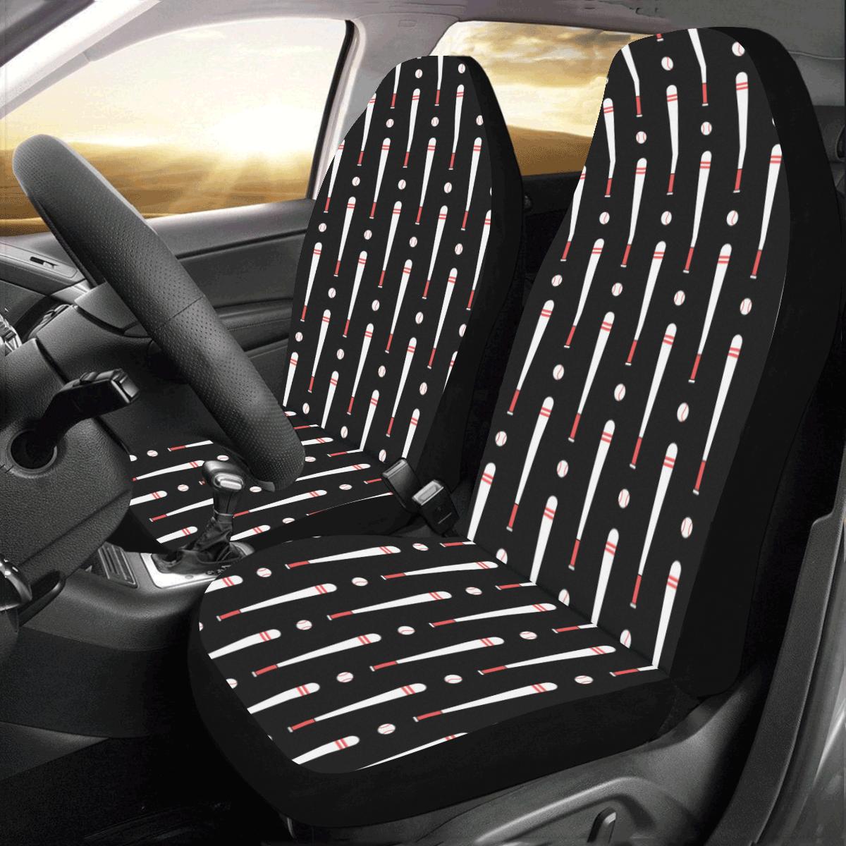 Baseball Pattern Print Design 03 Car Seat Covers (Set of 2)-JORJUNE.COM
