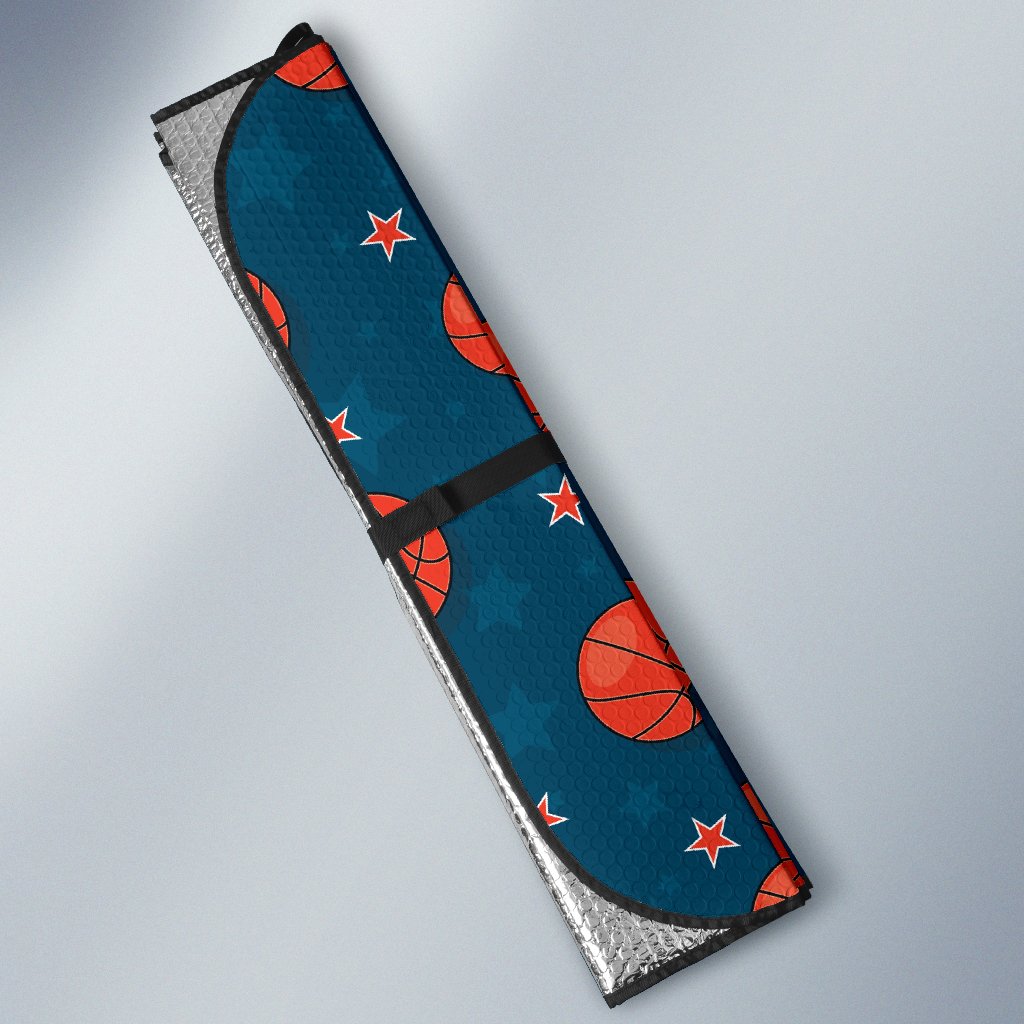 Basketball Pattern Print Design 02 Car Sun Shade-JORJUNE.COM
