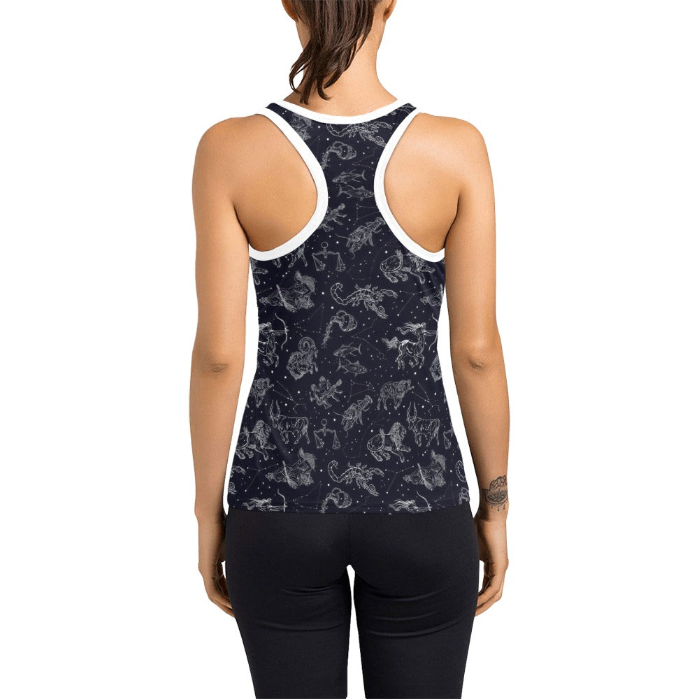 Zodiac Print Design LKS304 Women's Racerback Tank Top