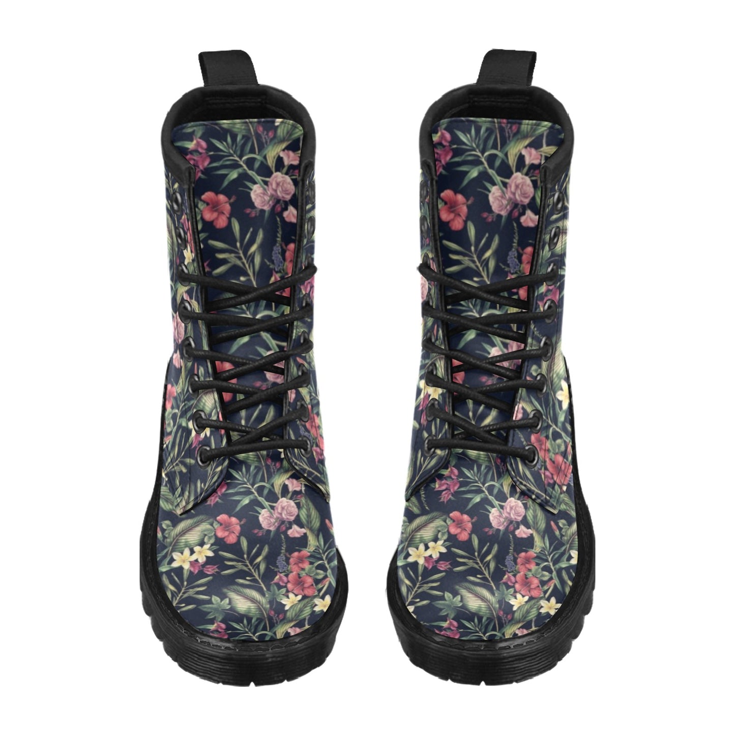 Tropical Flower Pattern Women's Boots