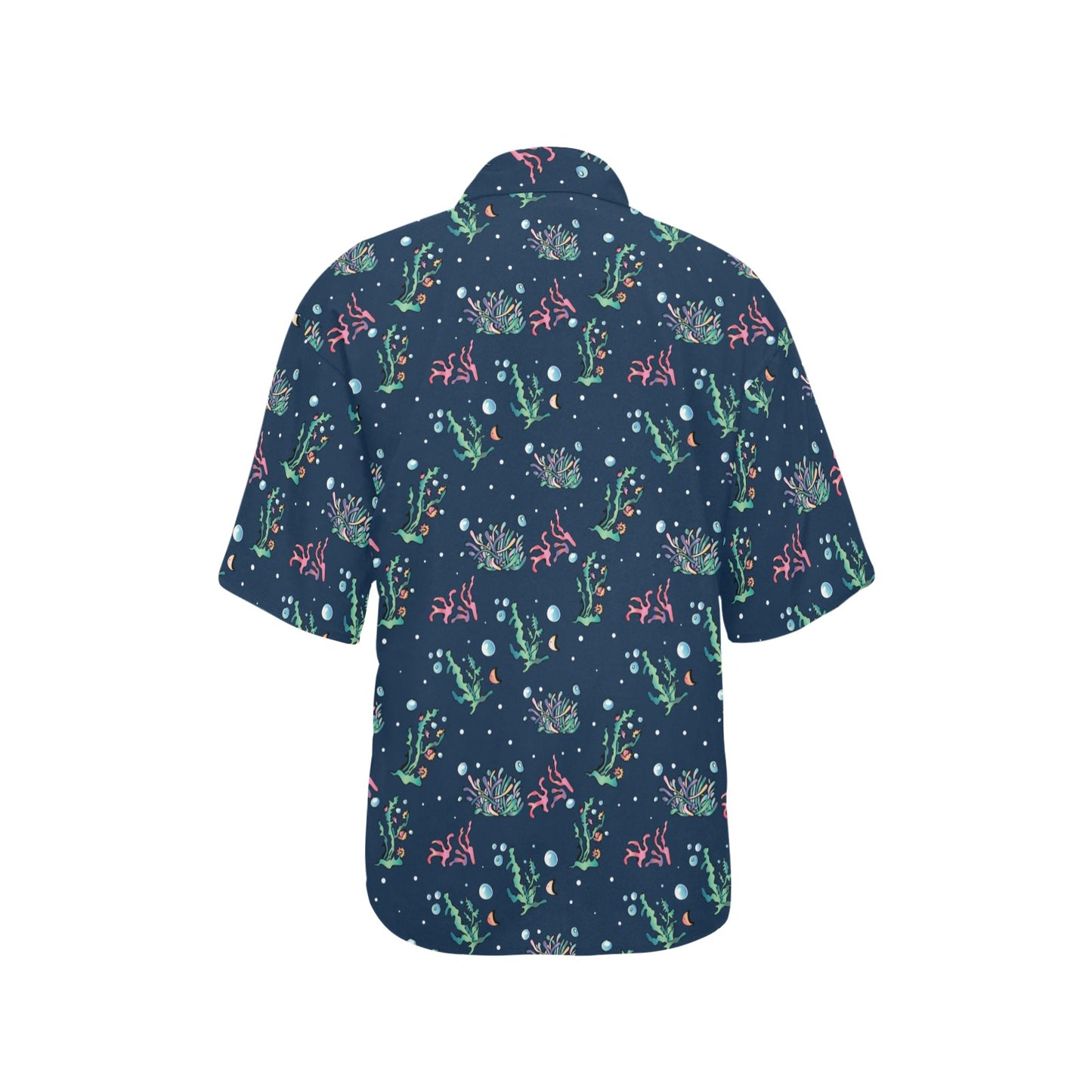 Seaweed Print Design LKS306 Women's Hawaiian Shirt