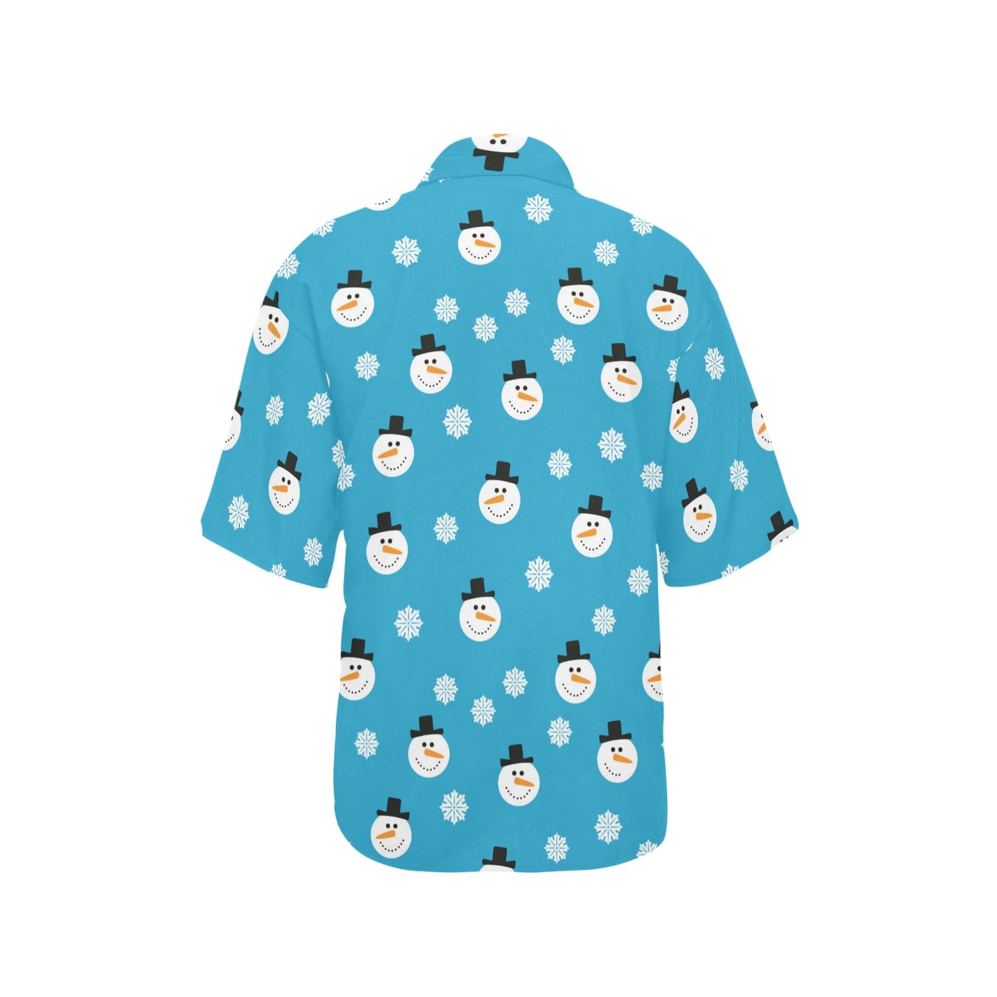 Snowman Print Design LKS303 Women's Hawaiian Shirt