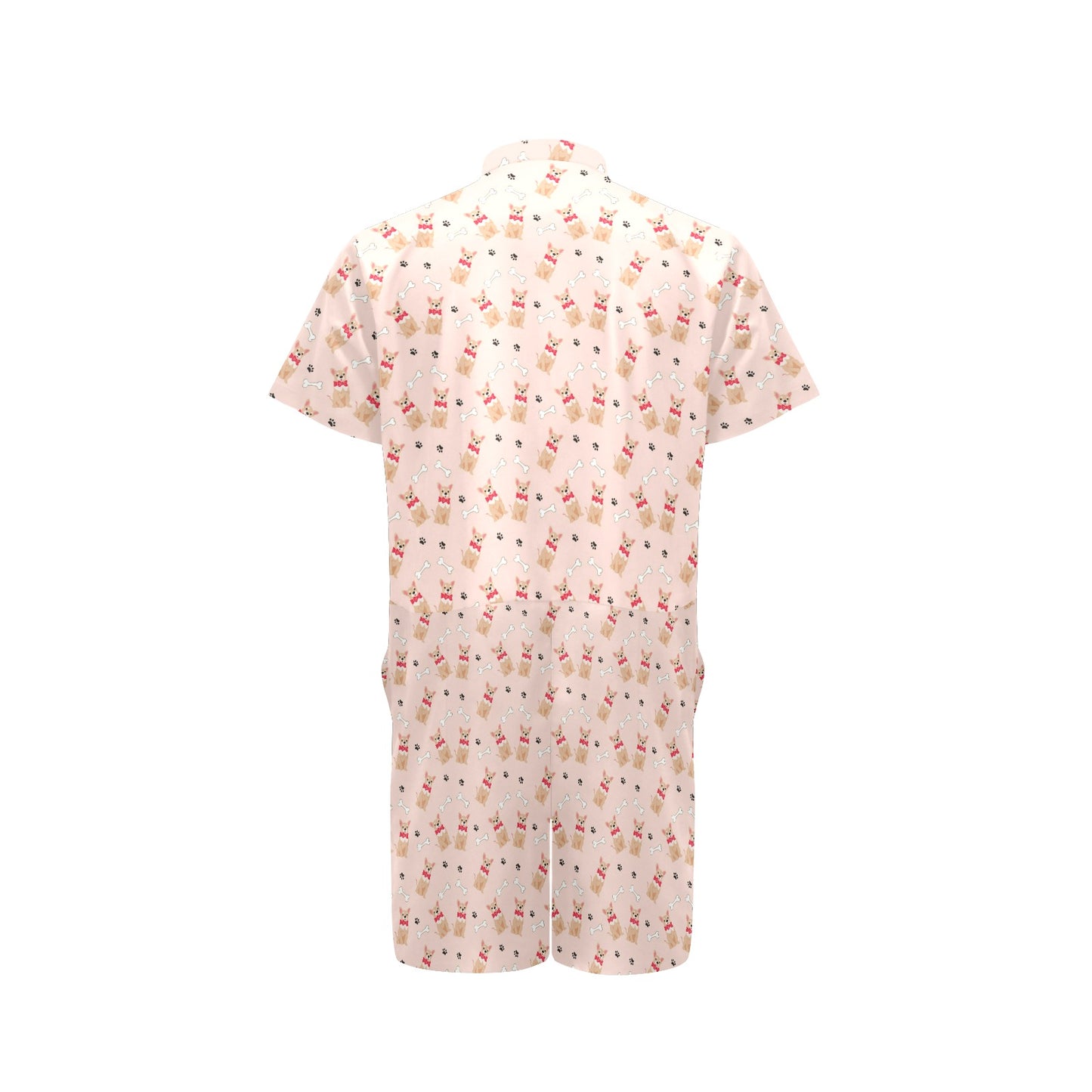 Chihuahua Pattern Print Design 04 Men's Romper