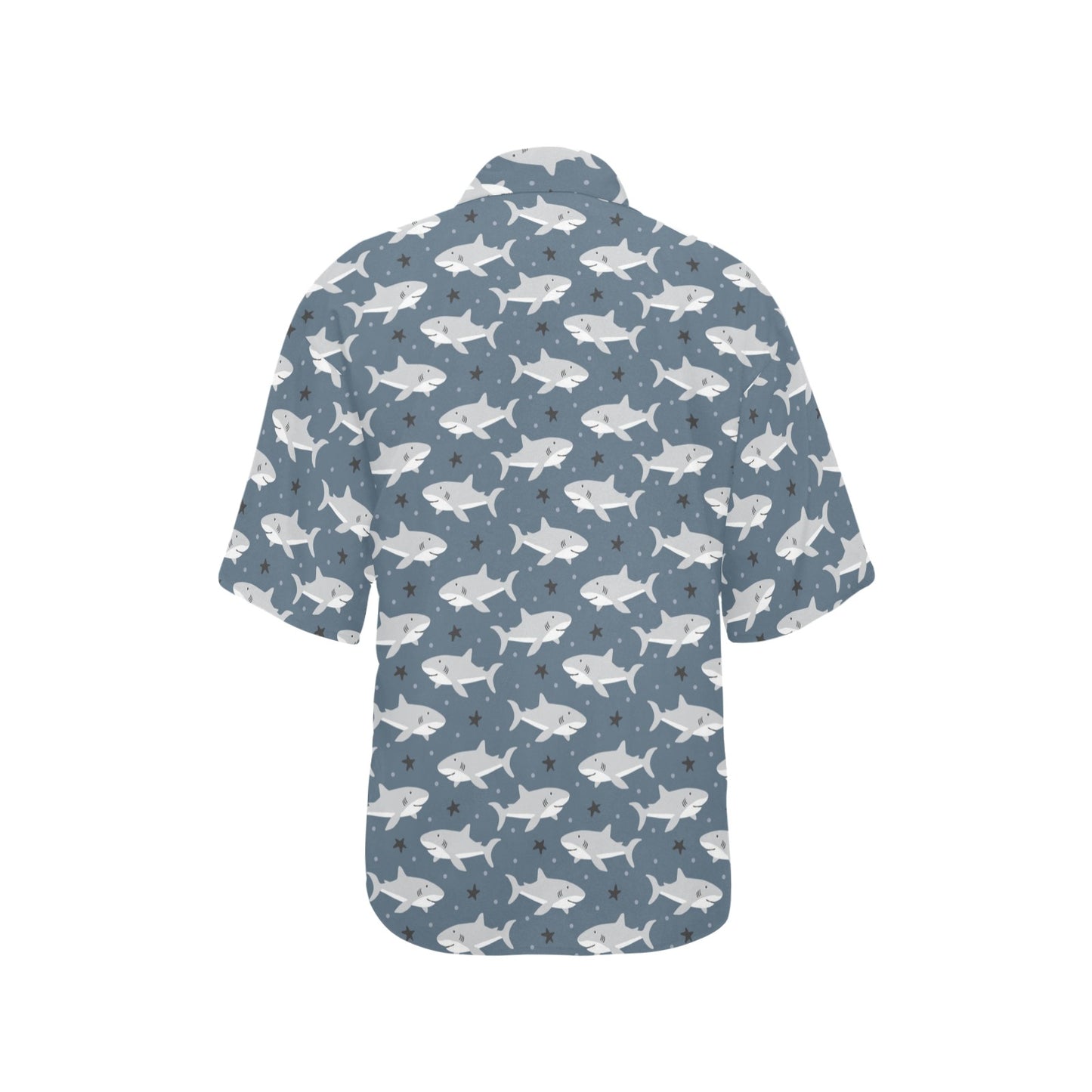 Shark Print Design LKS305 Women's Hawaiian Shirt