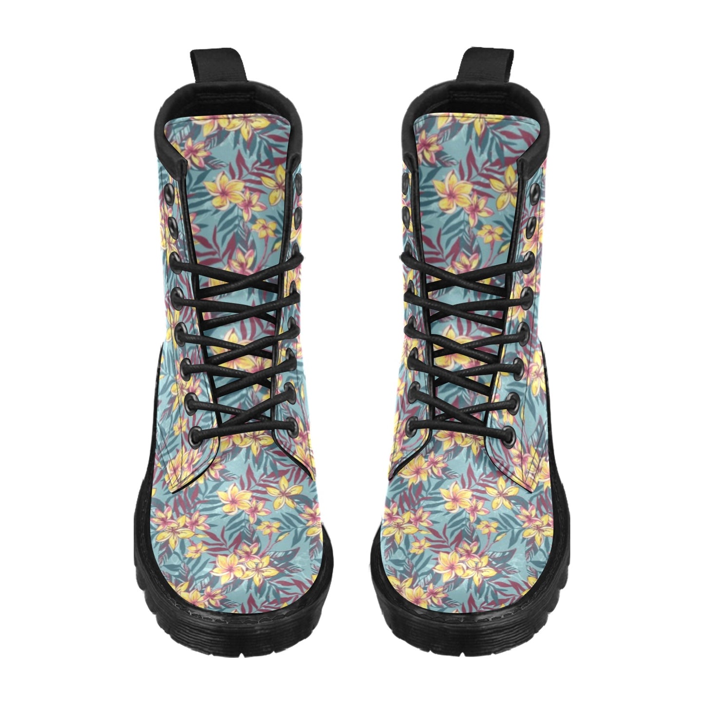 Summer Floral Print Design LKS304 Women's Boots