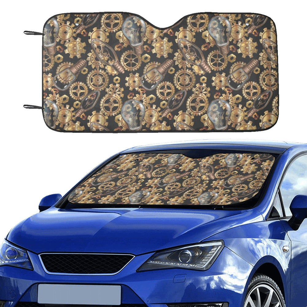 Steampunk Lightbulb Print Design LKS304 Car front Windshield Sun Shade