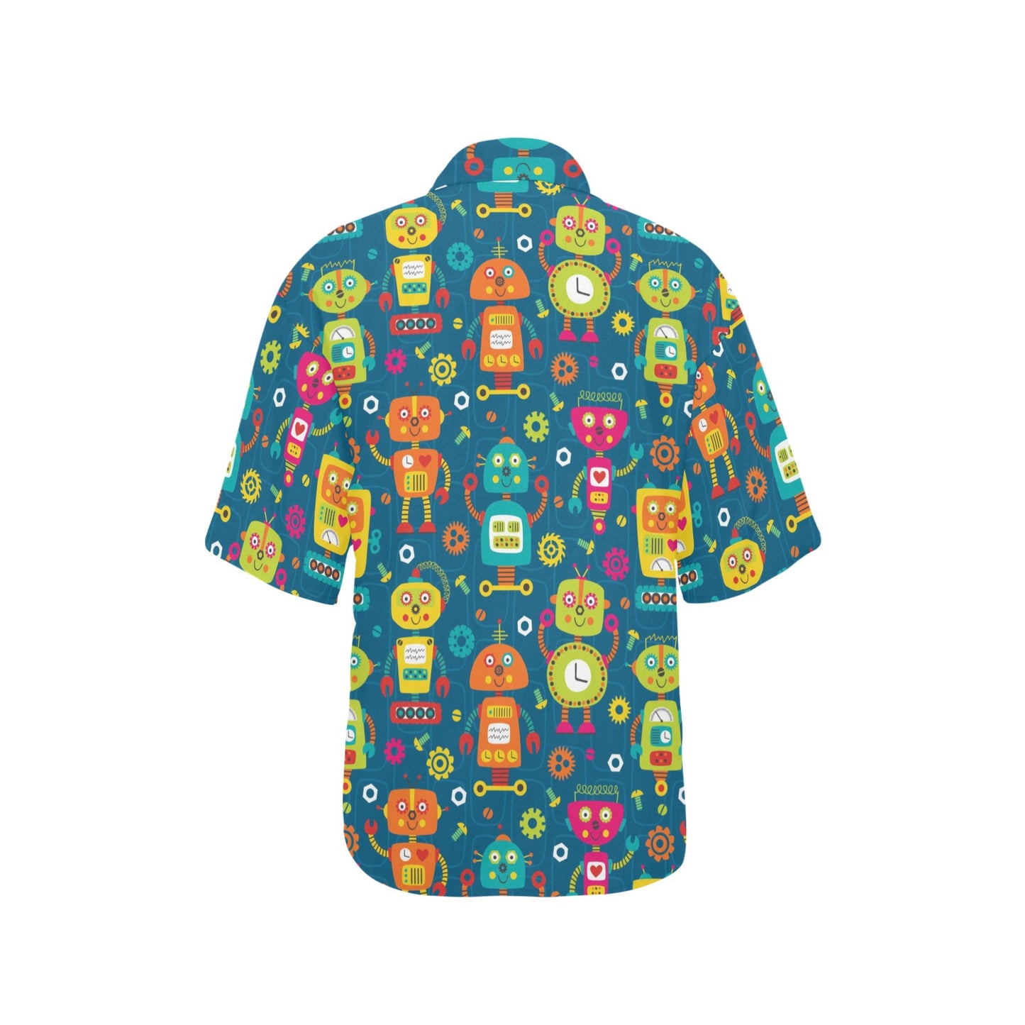Robot Pattern Print Design A04 Women's Hawaiian Shirt