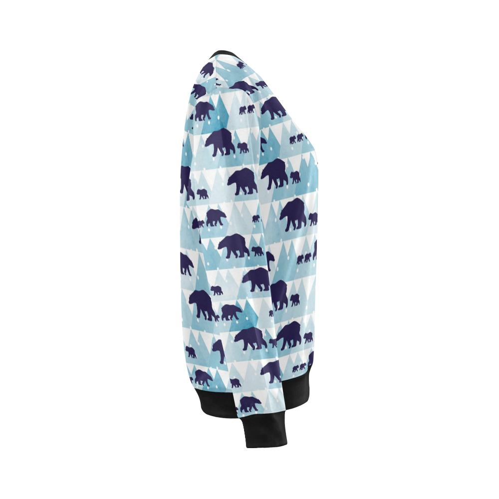 Bear Pattern Print Design BE01 Women Long Sleeve Sweatshirt-JorJune