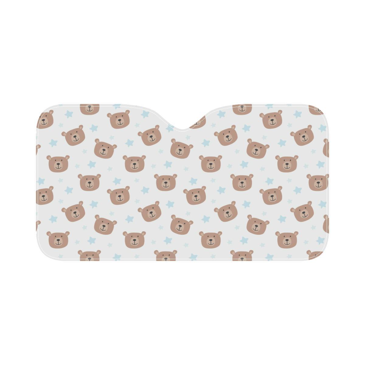 Bear Pattern Print Design BE02 Car Sun Shade-JorJune