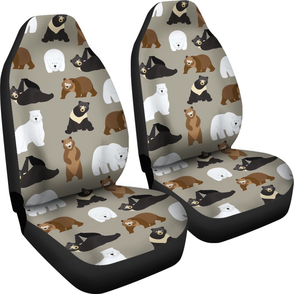 Bear Pattern Print Design BE03 Universal Fit Car Seat Covers