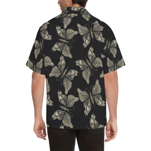 Beautiful Butterfly Pattern Men Hawaiian Shirt