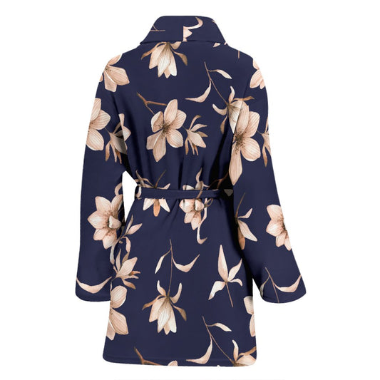 Beautiful Floral Pattern Women Bath Robe