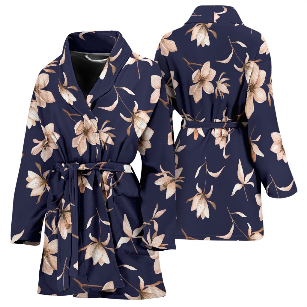Beautiful Floral Pattern Women Bath Robe