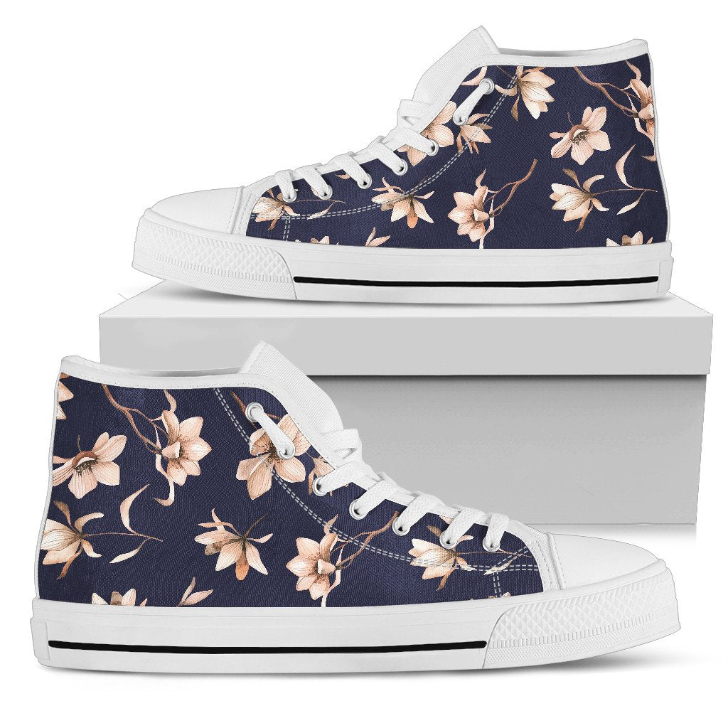 Beautiful Floral Pattern Women High Top Shoes