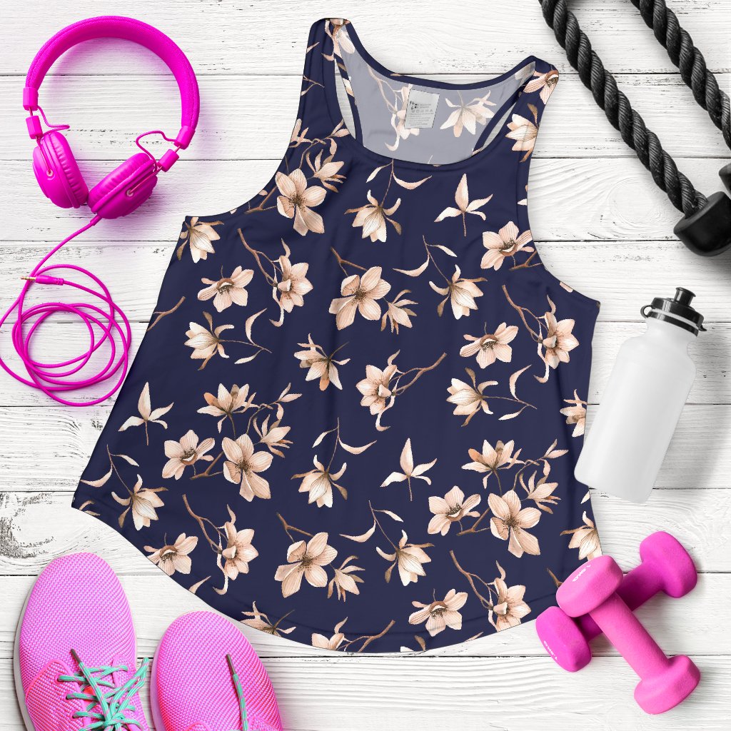 Beautiful Floral Pattern Women Racerback Tank Top