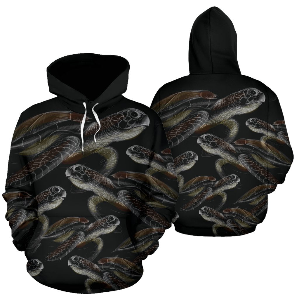 Beautiful Sea Turtle Print All Over Print Hoodie