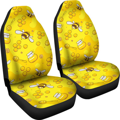 Bee Pattern Print Design BEE01 Universal Fit Car Seat Covers