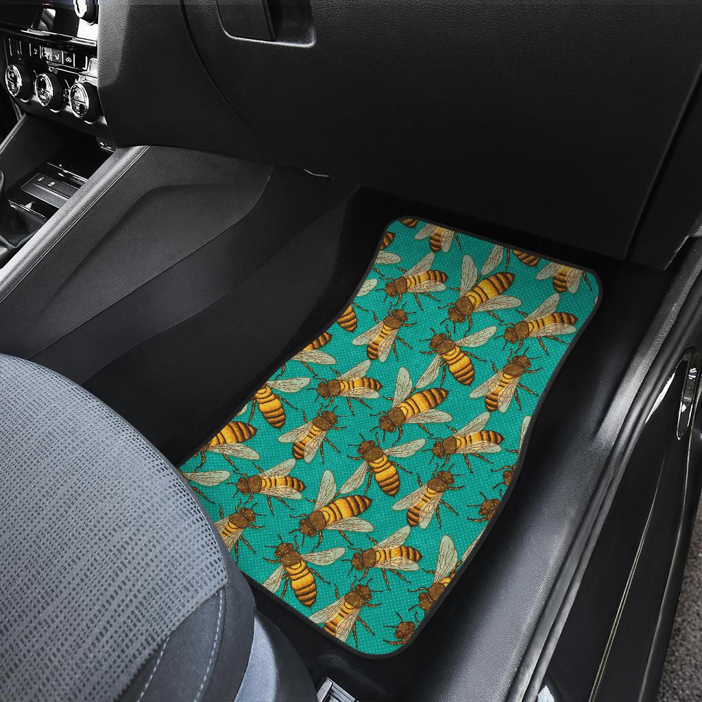 Bee Pattern Print Design BEE04 Car Floor Mats-JorJune