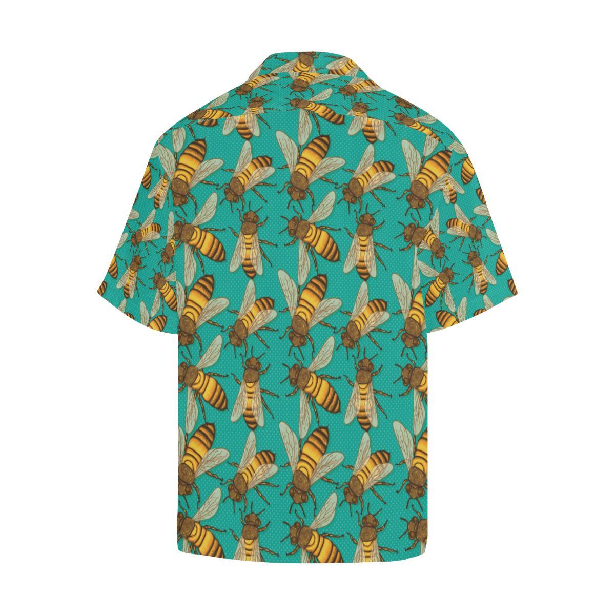 Bee Pattern Print Design BEE04 Men Hawaiian Shirt-JorJune