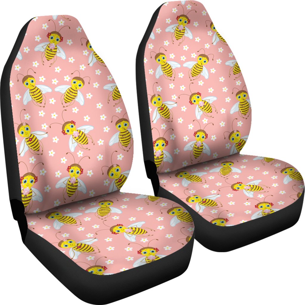Bee Pattern Print Design BEE07 Universal Fit Car Seat Covers