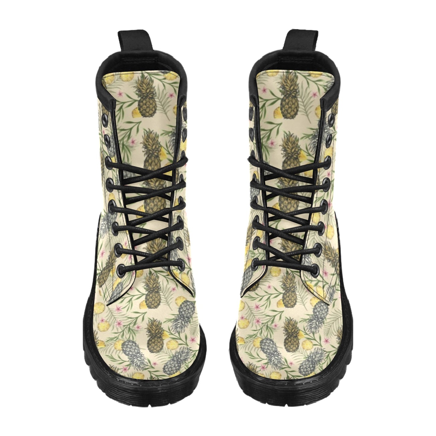 Pineapple Pattern Print Design PP012 Women's Boots