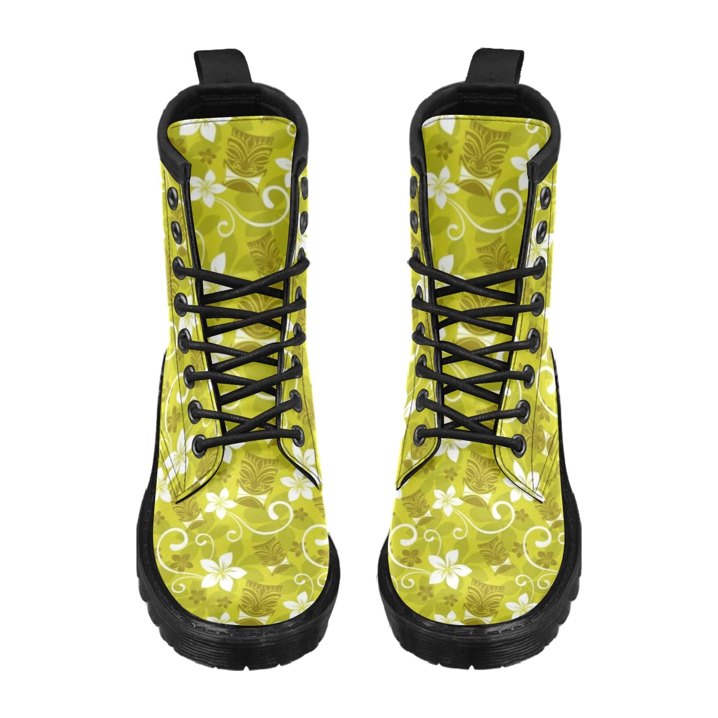Hawaiian Themed Pattern Print Design H019 Women's Boots