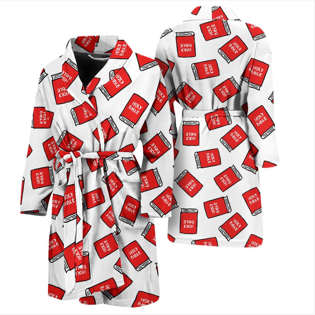 Bible Pattern Print Design 03 Men Bathrobe-JORJUNE.COM