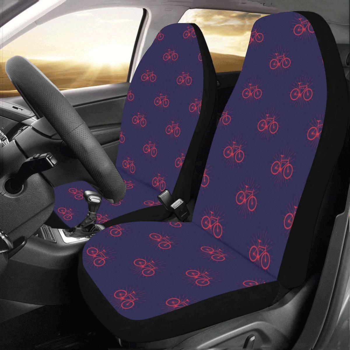 Bicycle Pattern Print Design 01 Car Seat Covers (Set of 2)-JORJUNE.COM