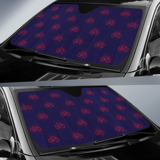 Bicycle Pattern Print Design 01 Car Sun Shade-JORJUNE.COM