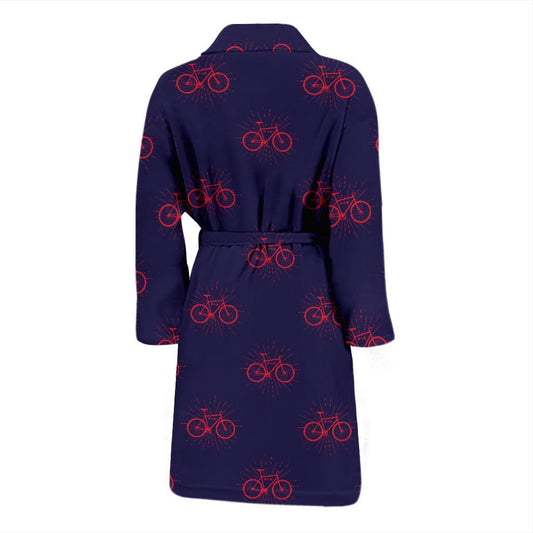 Bicycle Pattern Print Design 01 Men Bathrobe-JORJUNE.COM