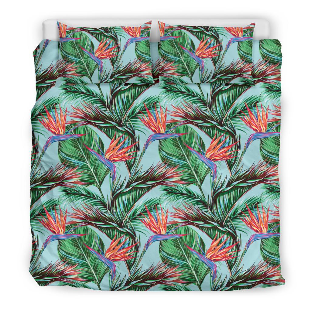 Bird Of Paradise Pattern Print Design BOP01 Duvet Cover Bedding Set-JORJUNE.COM