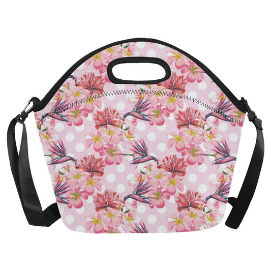 Bird Of Paradise Pattern Print Design BOP011 Neoprene Lunch Bag-JorJune