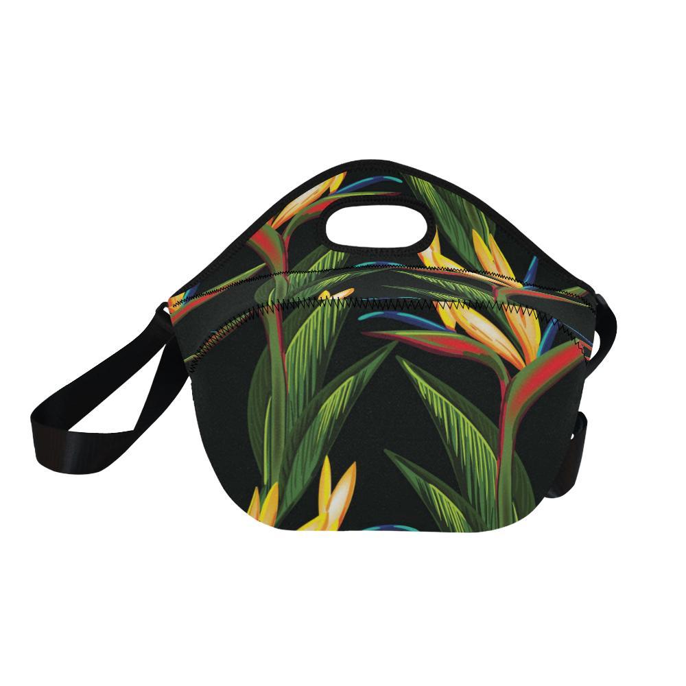 Bird Of Paradise Pattern Print Design BOP012 Neoprene Lunch Bag-JorJune