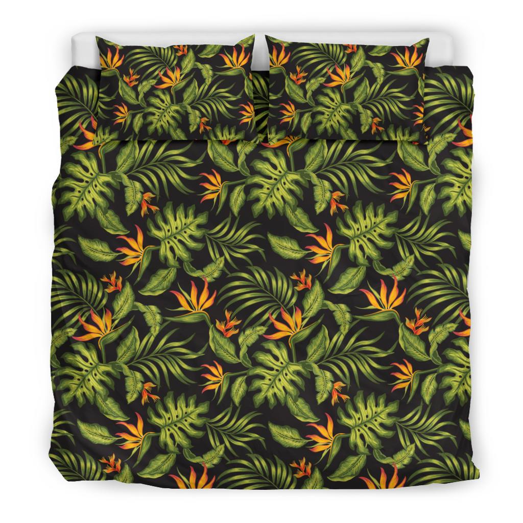 Bird Of Paradise Pattern Print Design BOP013 Duvet Cover Bedding Set-JORJUNE.COM
