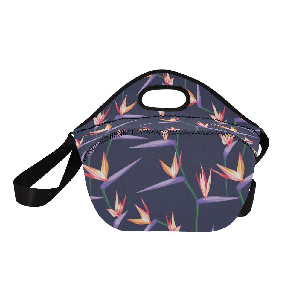 Bird Of Paradise Pattern Print Design BOP015 Neoprene Lunch Bag-JorJune