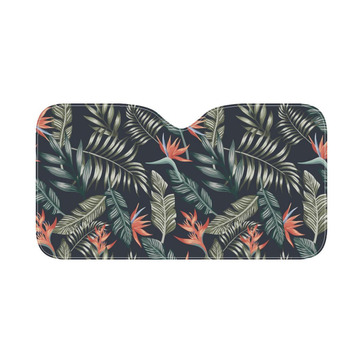 Bird Of Paradise Pattern Print Design BOP02 Car Sun Shade-JorJune