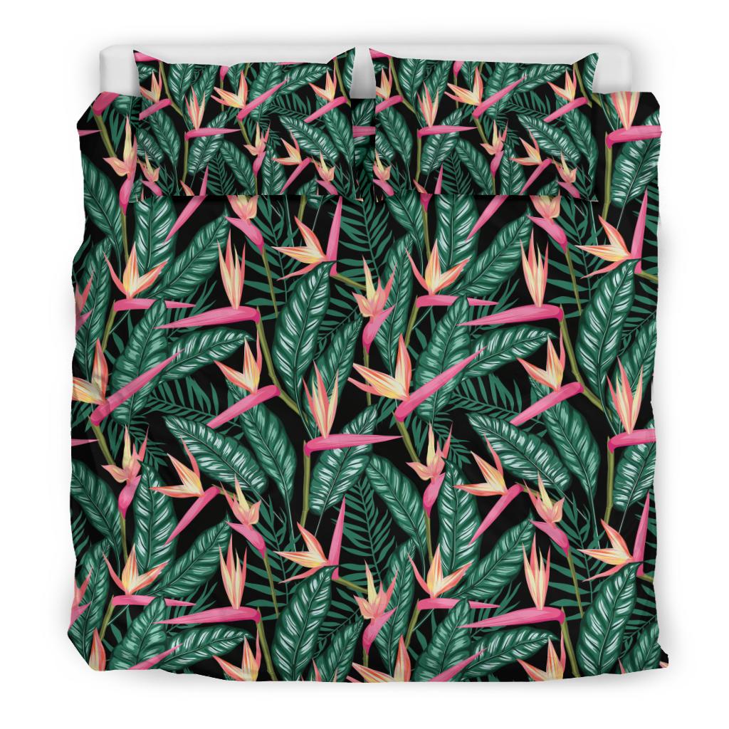 Bird Of Paradise Pattern Print Design BOP03 Duvet Cover Bedding Set-JORJUNE.COM
