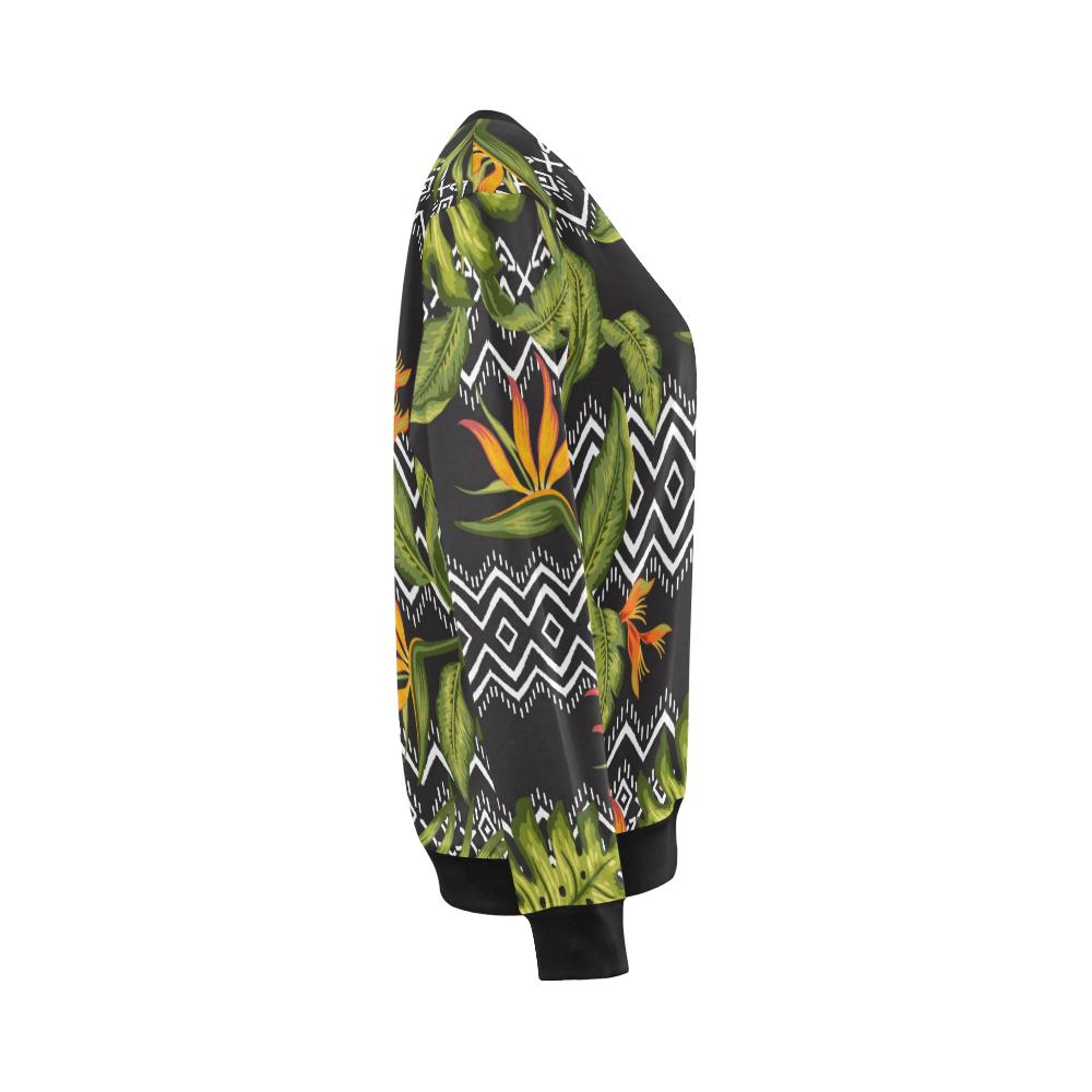Bird Of Paradise Pattern Print Design BOP07 Women Long Sleeve Sweatshirt-JorJune