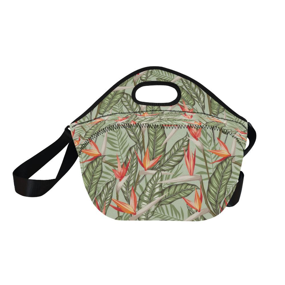 Bird Of Paradise Pattern Print Design BOP08 Neoprene Lunch Bag-JorJune