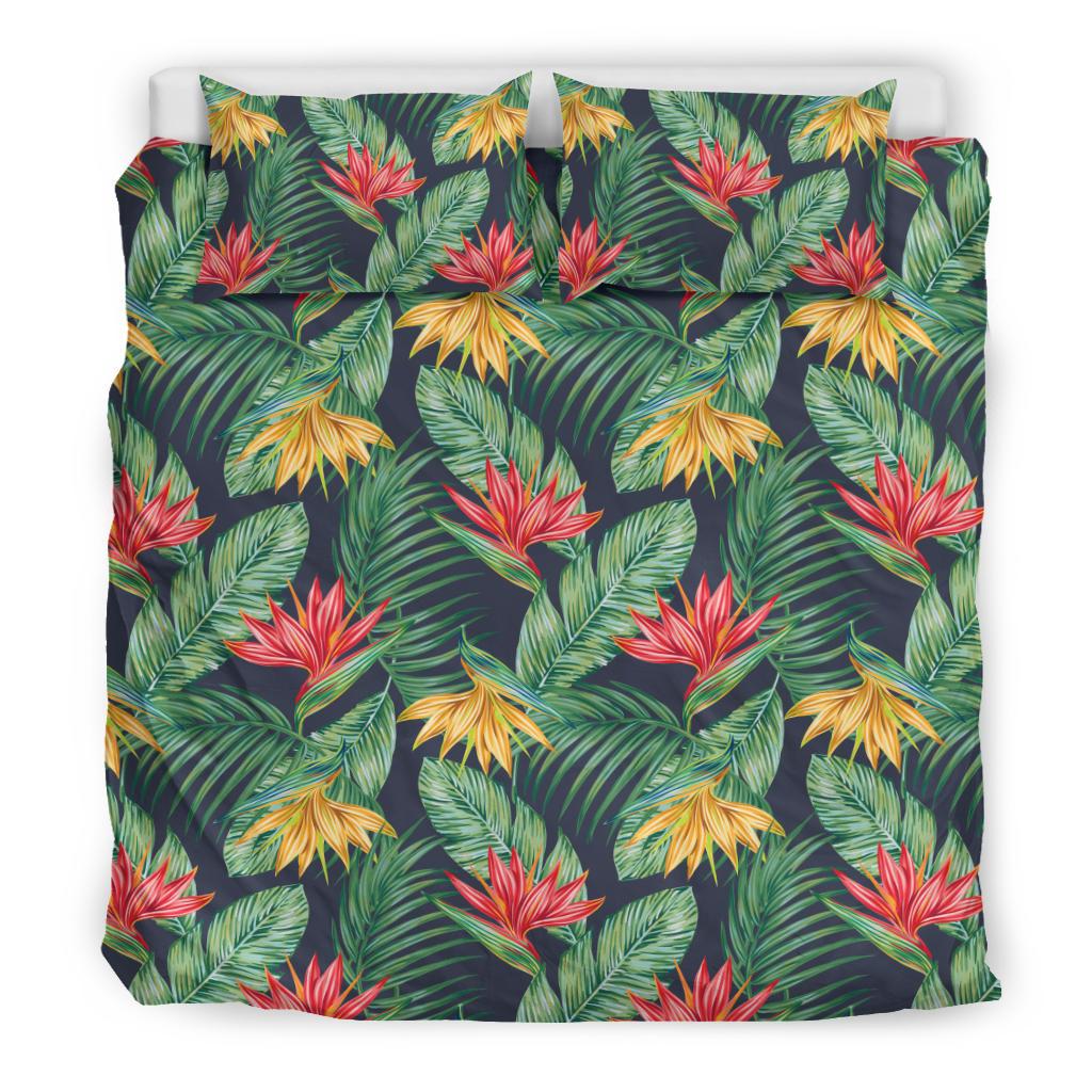 Bird Of Paradise Pattern Print Design BOP09 Duvet Cover Bedding Set-JORJUNE.COM