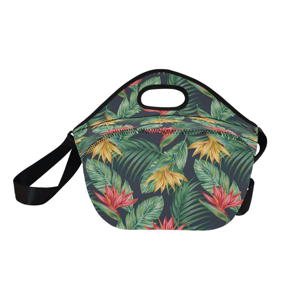 Bird Of Paradise Pattern Print Design BOP09 Neoprene Lunch Bag-JorJune