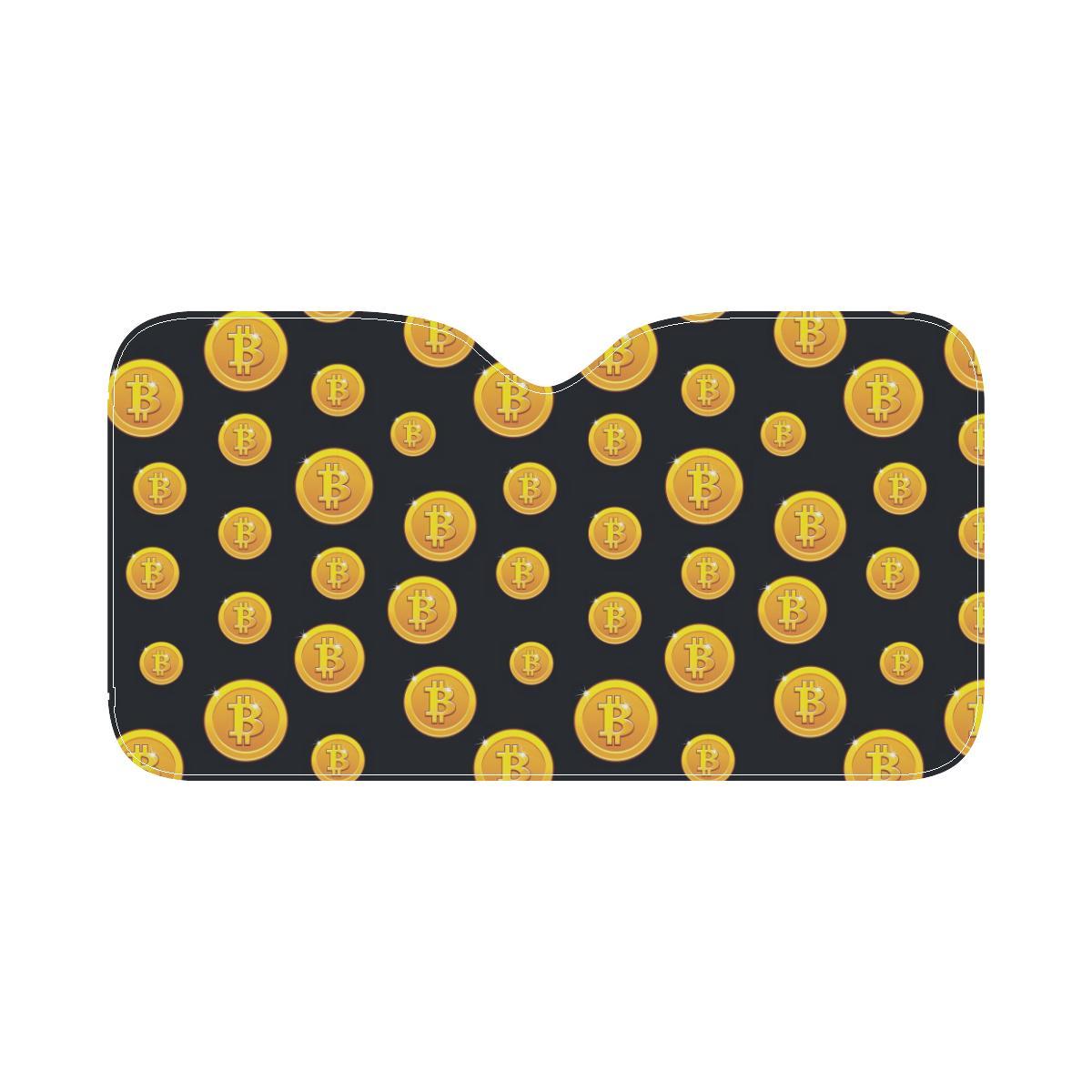Bitcoin Pattern Print Design DO04 Car Sun Shade-JorJune