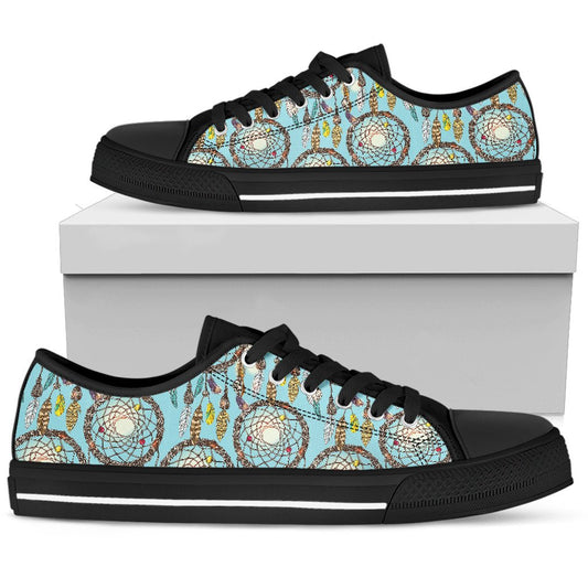 Blue Dream catcher Women Low Top Shoes