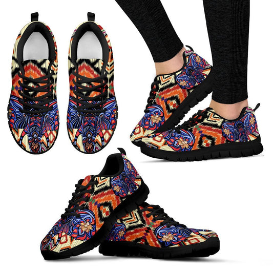 Blue Elephant Indian Mandala Women Sneakers