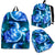 Blue Neon Sea Turtle Print Premium Backpack