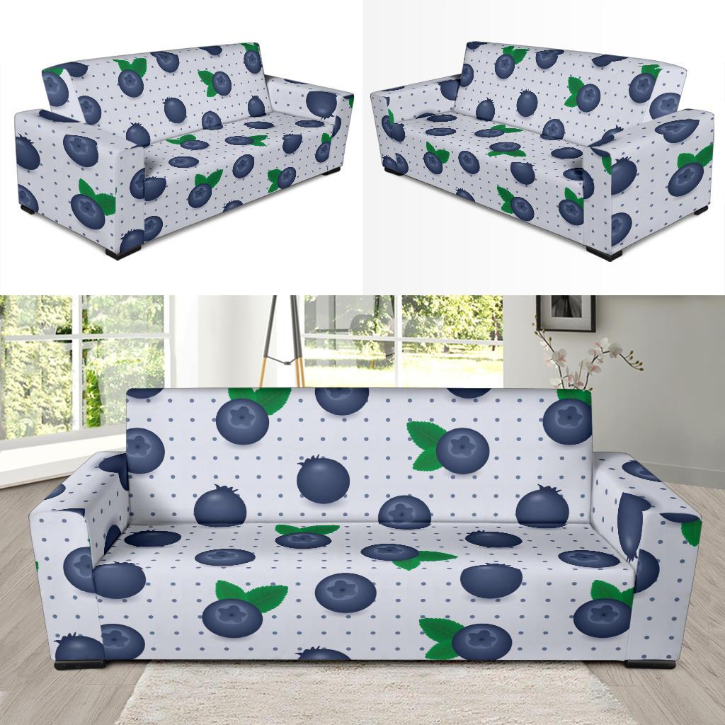 Blueberry Pattern Print Design BB02 Sofa Slipcover-JORJUNE.COM