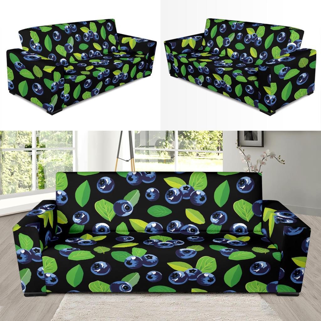Blueberry Pattern Print Design BB03 Sofa Slipcover-JORJUNE.COM