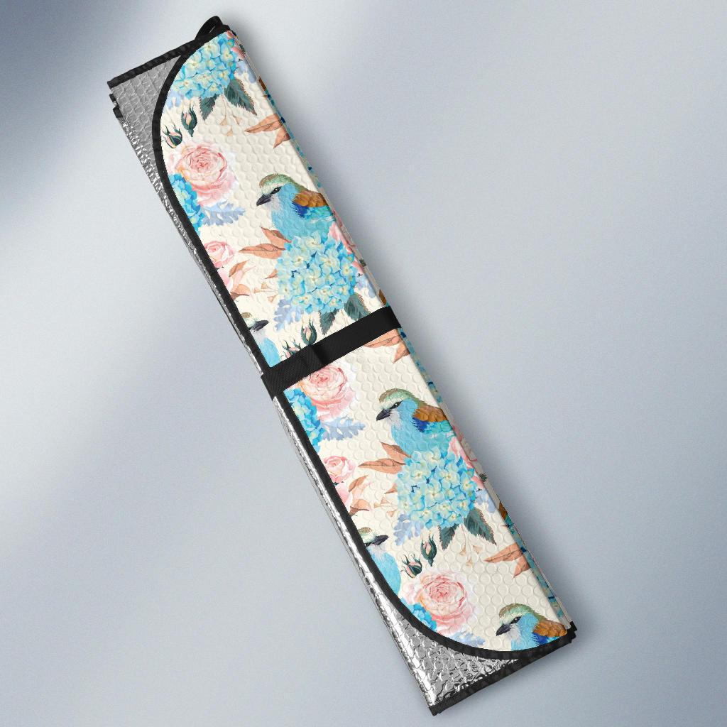 Bluebird Pattern Print Design 03 Car Sun Shade-JORJUNE.COM