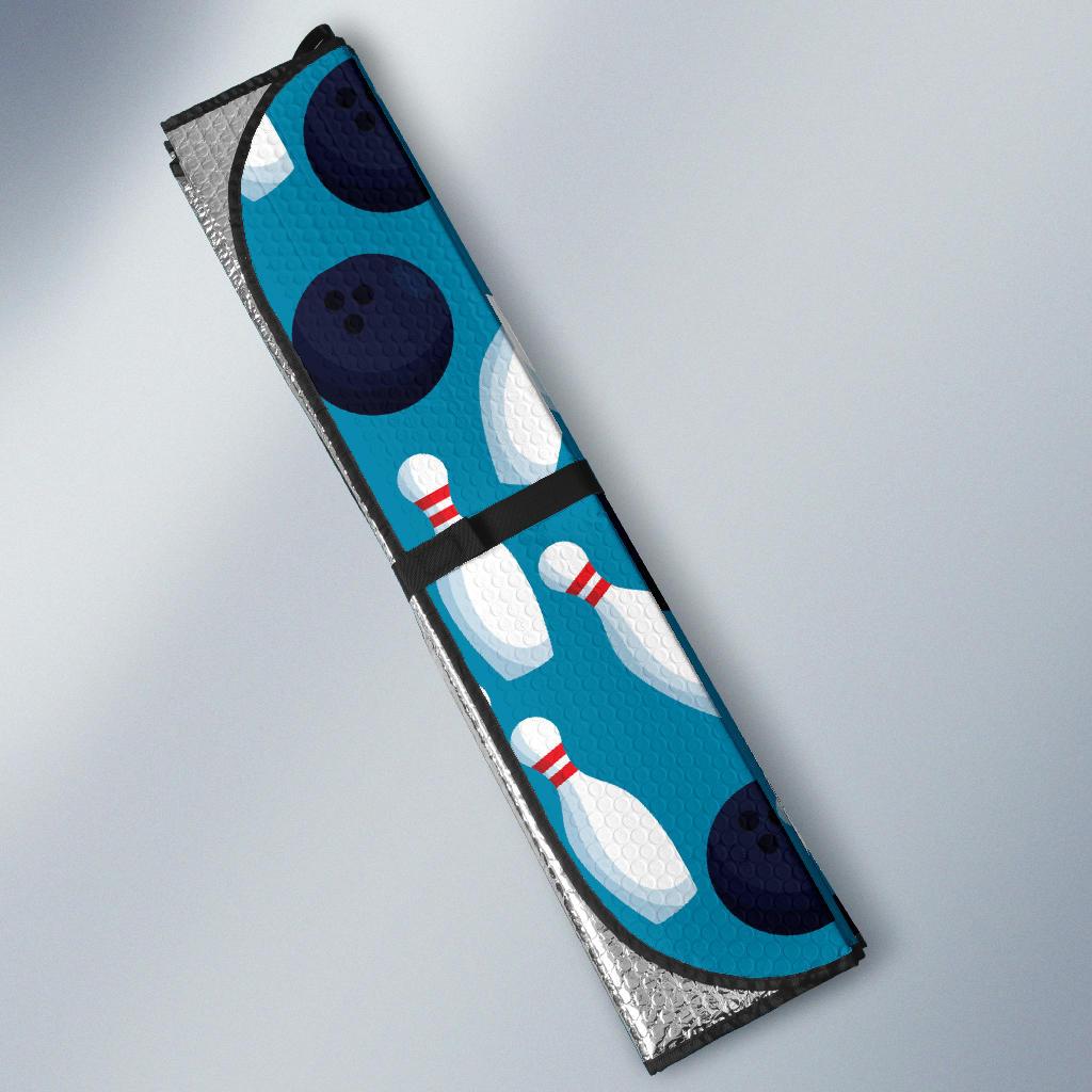 Bowling Pin Pattern Print Design 010 Car Sun Shade-JORJUNE.COM