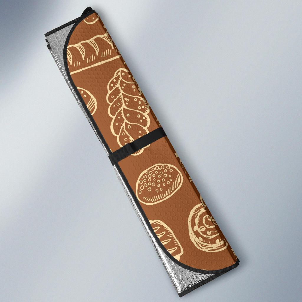 Bread Pattern Print Design 03 Car Sun Shade-JORJUNE.COM